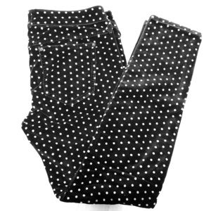 Free People Velvet Polka Dot Ankle Pants